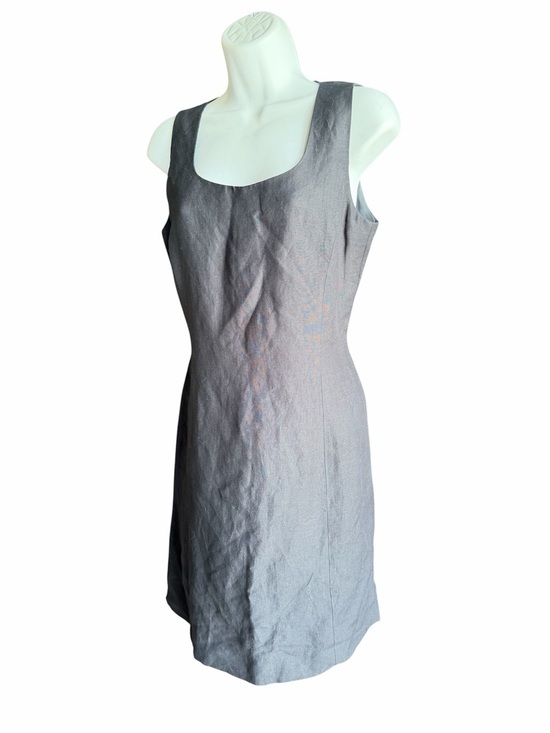 Ann Taylor Dresses & Skirts - Vintage Ann Taylor Classic Square Neck Sleeveless Navy Linen Shift Dress